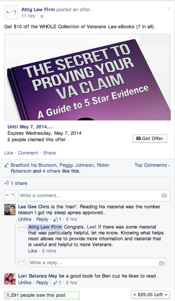 veterans law ebooks feedback